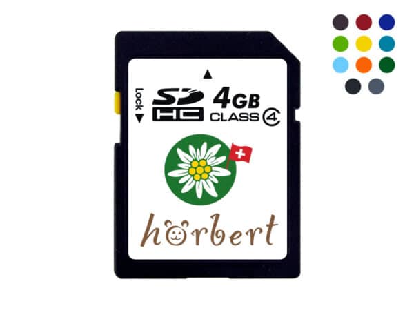 Carte mémoire préchargée pour hörbert - Edelweiss (suisse allemand)